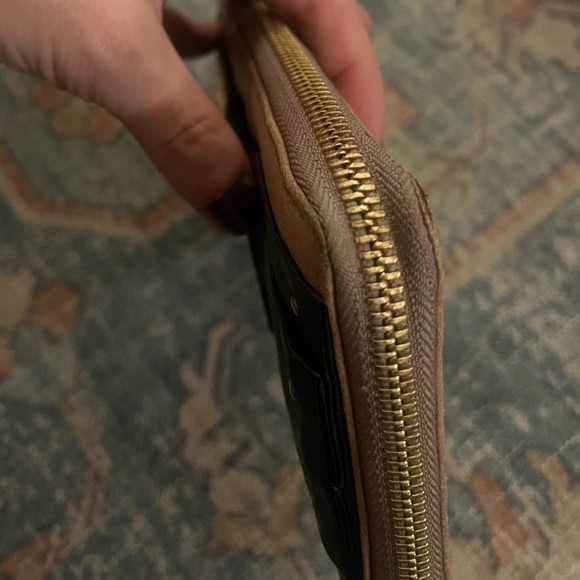 CHLOE Bow Wallet Clutch Leather Zippy Black & Mauve Pink - Picture 15 of 15